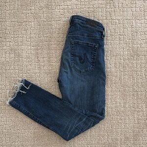 AG Adriano Goldschmied The Prima Crop Dark Blue Jeans